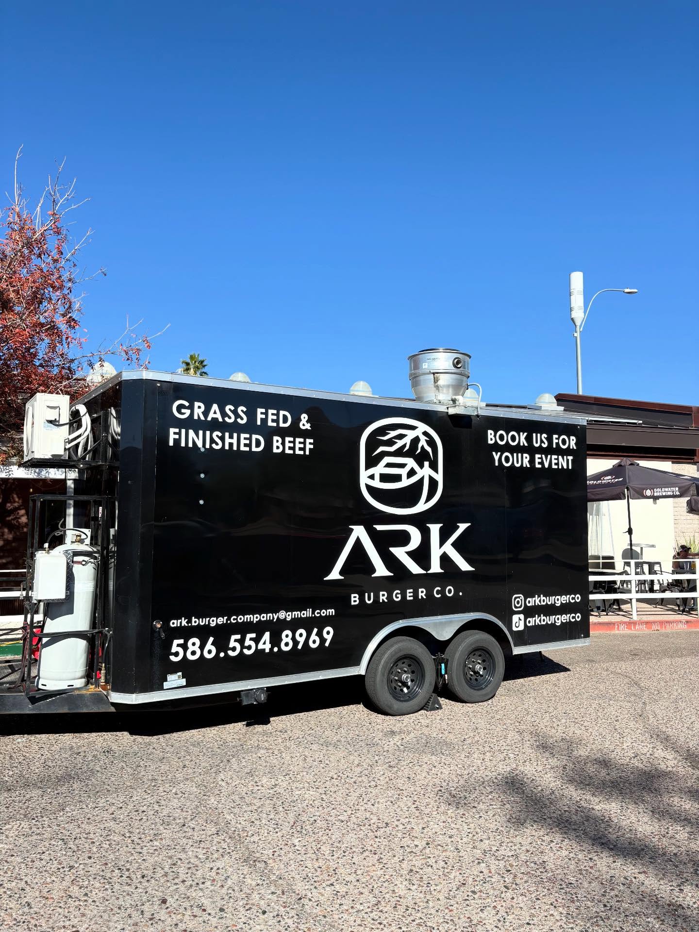 The ARK Burger Co. truck at a Metro Detroit evening event